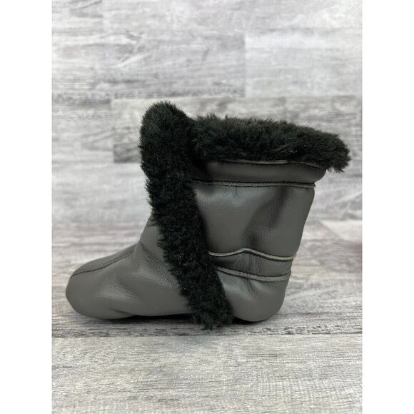Toddler Faux Fur-Lined Faux Leather Booties Size 7-8 - Picture 6 of 8